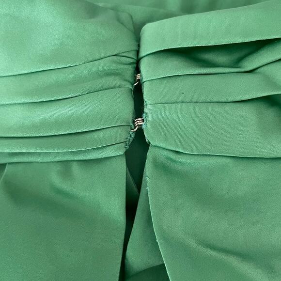 NWT Silk Maison Green Halter Cocktail Silk Maxi Dress S - Picture 12 of 12